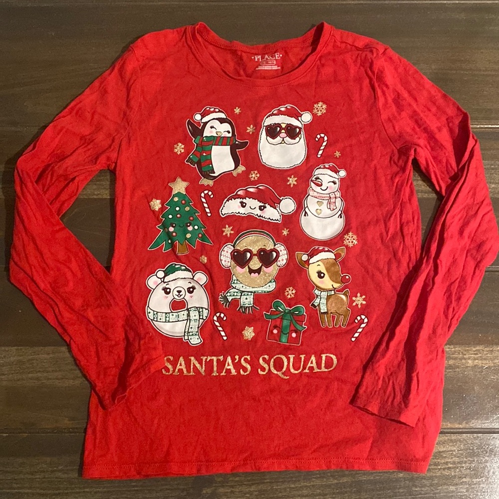 Girls Santa Squad Long Sleeve T-Shirt